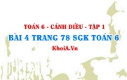 Bài 4 trang 78 SGK Toán 6 tập 1 Cánh Diều